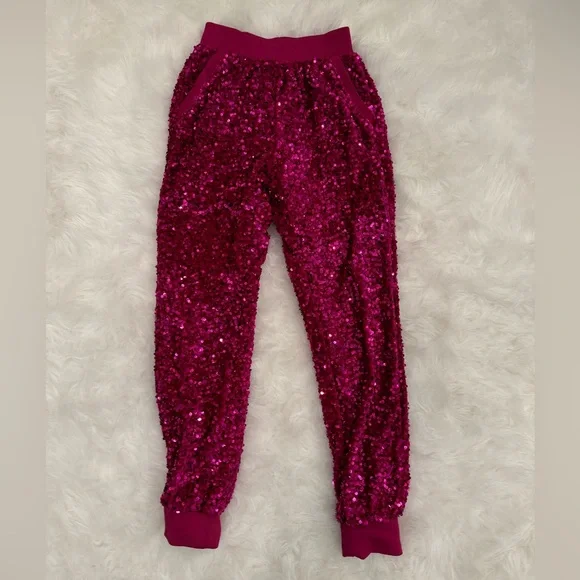 Lola & the Boys Ladies Magic Hot Pink Sequin Set - Picture 2 of 5